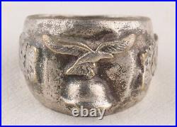 Luftwaffe WWII Ring GERMAN ww2 WEHRMACHT Air FORCE Helmet GERMANY Army MILITARY