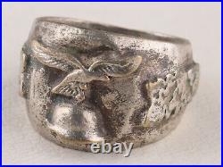 Luftwaffe WWII Ring GERMAN ww2 WEHRMACHT Air FORCE Helmet GERMANY Army MILITARY