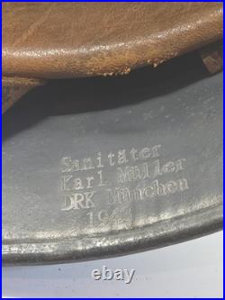 M 34 helmet German Red Cross DRK 1943 Karl Muller Sanitater