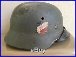 M35 German helmet DD Stahlhelm ET64 original WW2