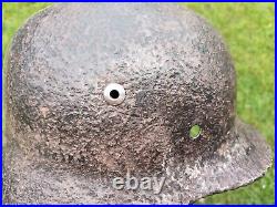 M35 Size 62 Helmet WWII Original German Stahlhelm Steel WW2