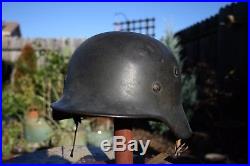 M40 German Steel Combat Helmet Quist Q64 dated 1944