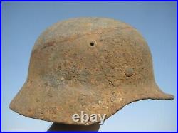 M40 Helmet WW II WW2 German Battlefield Relic size 62/54