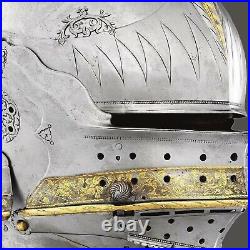 Medieval german Sallet and Bevor of Maximilian Armor helmet Antique Gifts