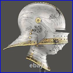 Medieval german Sallet and Bevor of Maximilian Armor helmet Antique Gifts
