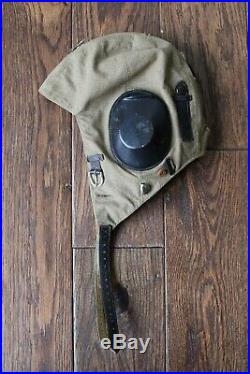 ORIG WWII German Luftwaffe LKp-S101 Tan Summer Linen Flight Helmet Cap Hat DAK