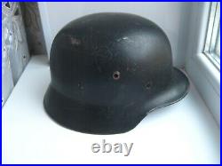 ORIGINAL German WW2 m40 Helmet stamp L16 HS64