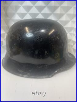 ORIGINAL WW2 ERA M34 GERMAN FIRE-SERVICE STYLE HELMET Sz 56