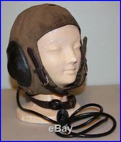 ORIGINAL WW2 German Luftwaffe Summer Cloth Flight Helmet LKp S 101