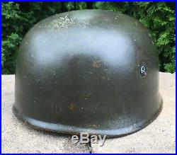 ORIGINAL WWII German Late-War M-38 Fallschirmjager Helmet Shell CKL 68 and Bolts