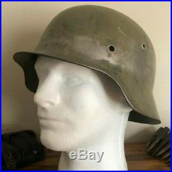 ORIGINAL WWII German Stahlhelm M35 Helmet WW2 Marked Size NS66
