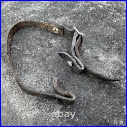 ORIGINAL WWII WW2 German Early M35 Helmet Liner Chinstrap Leather Repaired