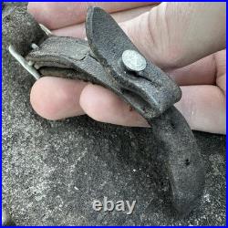 ORIGINAL WWII WW2 German Early M35 Helmet Liner Chinstrap Leather Repaired