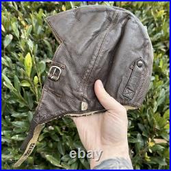 ORIGINAL WWII WW2 German Luftwaffe Winter Fur Lined Flight Cap Pilot Helmet ORIGINAL WWII WW2 German Luftwaffe Winter Fur Lined Flight Cap Pilot Helmet