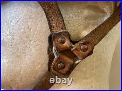 Old EAST GERMAN M56 Egg Steel Combat Helmet Wehrmacht Army Leather Liner
