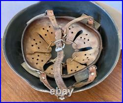 Old EAST GERMAN M56 Egg Steel Combat Helmet Wehrmacht Army Leather Liner