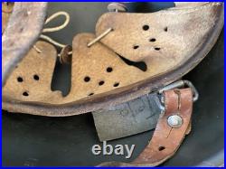 Old EAST GERMAN M56 Egg Steel Combat Helmet Wehrmacht Army Leather Liner