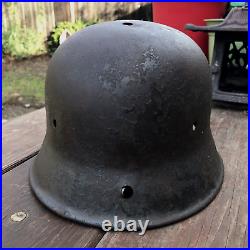 Old M-34 German Med-1930's Military Police Helmet S. 64