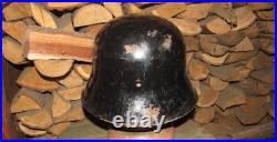 Original-Authentic WW2 WWII German helmet Wehrmacht MFR Stamp 18 #217