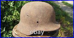 Original-Authentic WW2 WWII Relic German helmet Wehrmacht MFR Stamp 3136 # 148