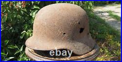 Original-Authentic WW2 WWII Relic German helmet Wehrmacht MFR Stamp 3136 # 148