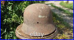 Original-Authentic WW2 WWII Relic German helmet Wehrmacht MFR Stamp 3136 # 148