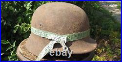 Original-Authentic WW2 WWII Relic German helmet Wehrmacht MFR Stamp 3136 # 148