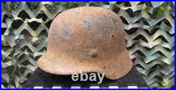 Original-Authentic WW2 WWII Relic German helmet Wehrmacht MFR Stamp E 134 #214