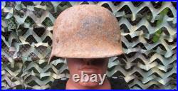 Original-Authentic WW2 WWII Relic German helmet Wehrmacht MFR Stamp E 134 #214