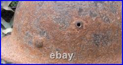 Original-Authentic WW2 WWII Relic German helmet Wehrmacht MFR Stamp E 134 #214
