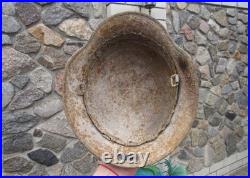 Original-Authentic WW2 WWII Relic German helmet Wehrmacht MFR Stamp E 134 #214