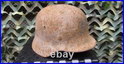 Original-Authentic WW2 WWII Relic German helmet Wehrmacht MFR Stamp E 134 #214