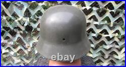Original-Authentic WW2 WWII Relic German helmet Wehrmacht Restoration ET 64 #9