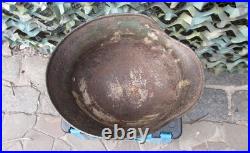 Original-Authentic WW2 WWII Relic German helmet Wehrmacht Restoration ET 64 #9