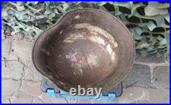 Original-Authentic WW2 WWII Relic German helmet Wehrmacht Restoration ET 64 #9