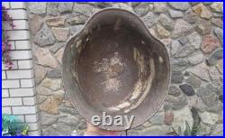 Original-Authentic WW2 WWII Relic German helmet Wehrmacht Restoration ET 64 #9