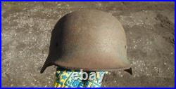 Original-Authentic WW2 WWII Relic German helmet Wehrmacht Stamp 64 / 1095 #185