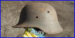 Original-Authentic WW2 WWII Relic German helmet Wehrmacht Stamp 64 / 1095 #185