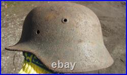 Original-Authentic WW2 WWII Relic German helmet Wehrmacht Stamp 64 / 1095 #185