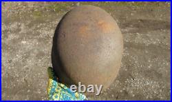 Original-Authentic WW2 WWII Relic German helmet Wehrmacht Stamp 64 / 1095 #185