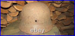 Original-Authentic WW2 WWII Relic German helmet Wehrmacht Stamp 64 / 1095 #185