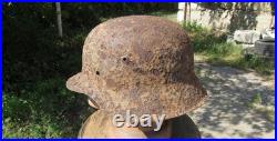 Original-Authentic WW2 WWII Relic German helmet Wehrmacht Stamp MFR 2711 #194