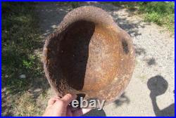Original-Authentic WW2 WWII Relic German helmet Wehrmacht Stamp MFR 2711 #194