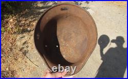 Original-Authentic WW2 WWII Relic German helmet Wehrmacht Stamp Q64 & DN184 #208