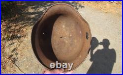 Original-Authentic WW2 WWII Relic German helmet Wehrmacht Stamp Q64 & DN184 #208