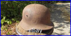 Original-Authentic WW2 WWII Relic German helmet Wehrmacht Stamp Q64 & DN184 #208