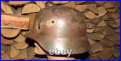 Original-Authentic WW2 WWII Relic German helmet Wehrmacht mfr Stamp Q62/219 #171