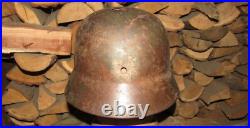 Original-Authentic WW2 WWII Relic German helmet Wehrmacht mfr Stamp Q62/219 #171