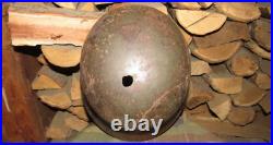 Original-Authentic WW2 WWII Relic German helmet Wehrmacht mfr Stamp Q62/219 #171