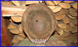Original-Authentic WW2 WWII Relic German helmet Wehrmacht mfr Stamp Q62/219 #171